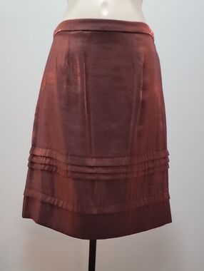 Women's Shimmery Bronze A-Line Skirt Sz. 2